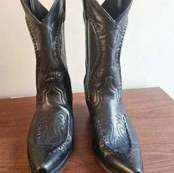 Laredo Dark Leather Western Boots - Picture 3 of 9